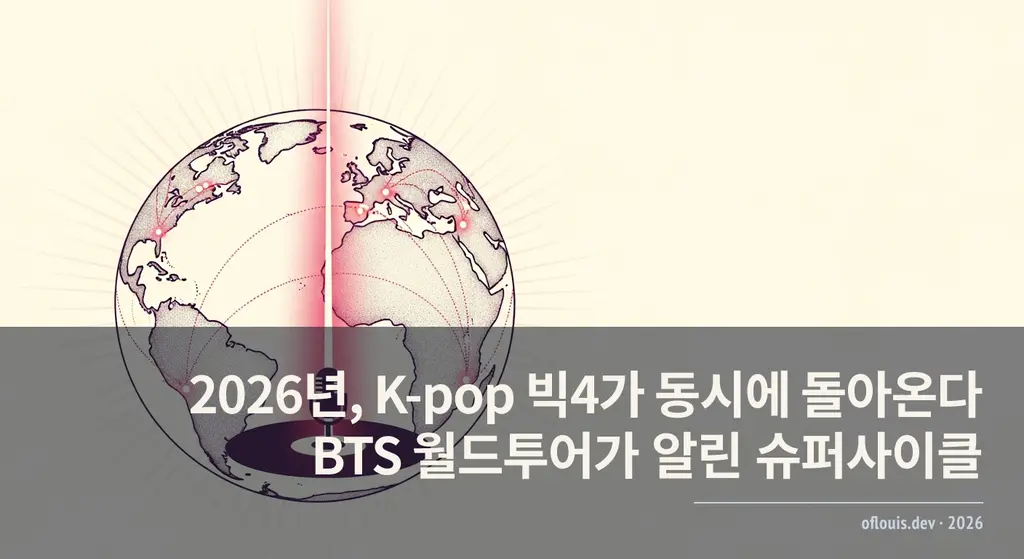 BTS 'ARIRANG' 월드투어 2026 — 23개국 85회 공연 일정 그래픽