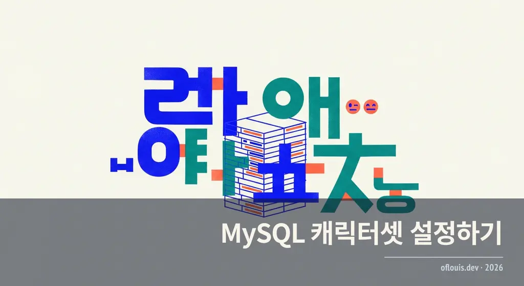 MySQL 캐릭터셋 설정하기